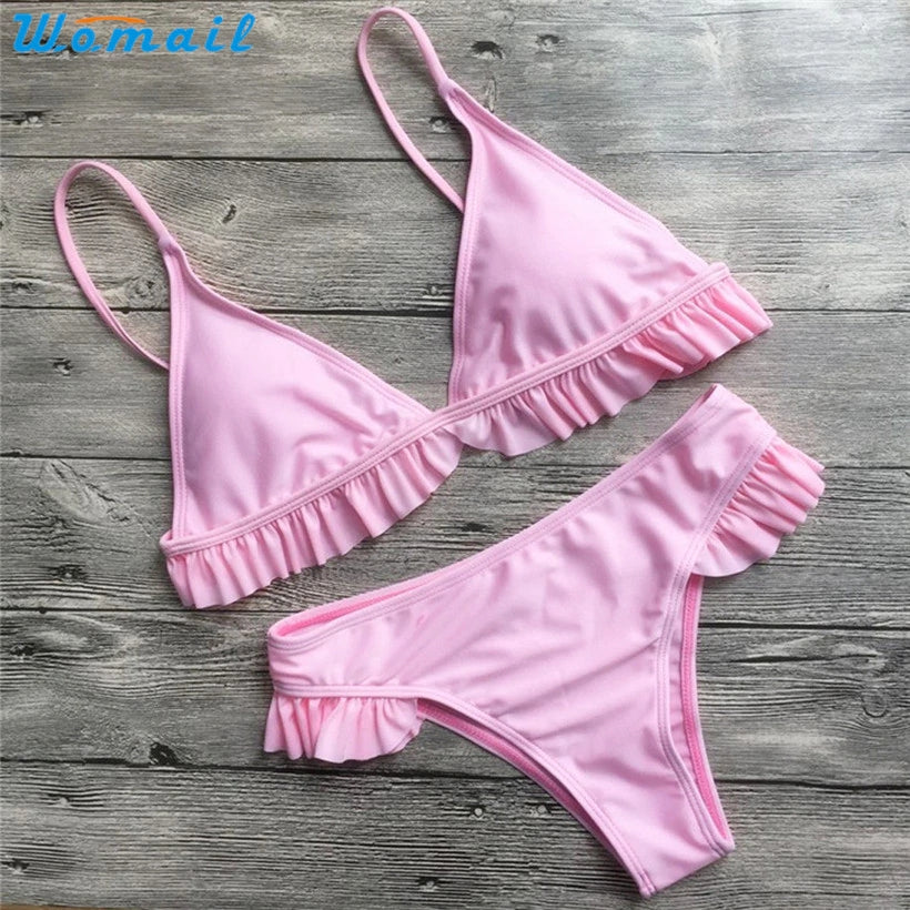 Womail Suit Bikini Swimwear Women Push-Up Padded Bra Beach Bikini Set Swimsuit Swimwear drop shopping 1PC - J Micheal