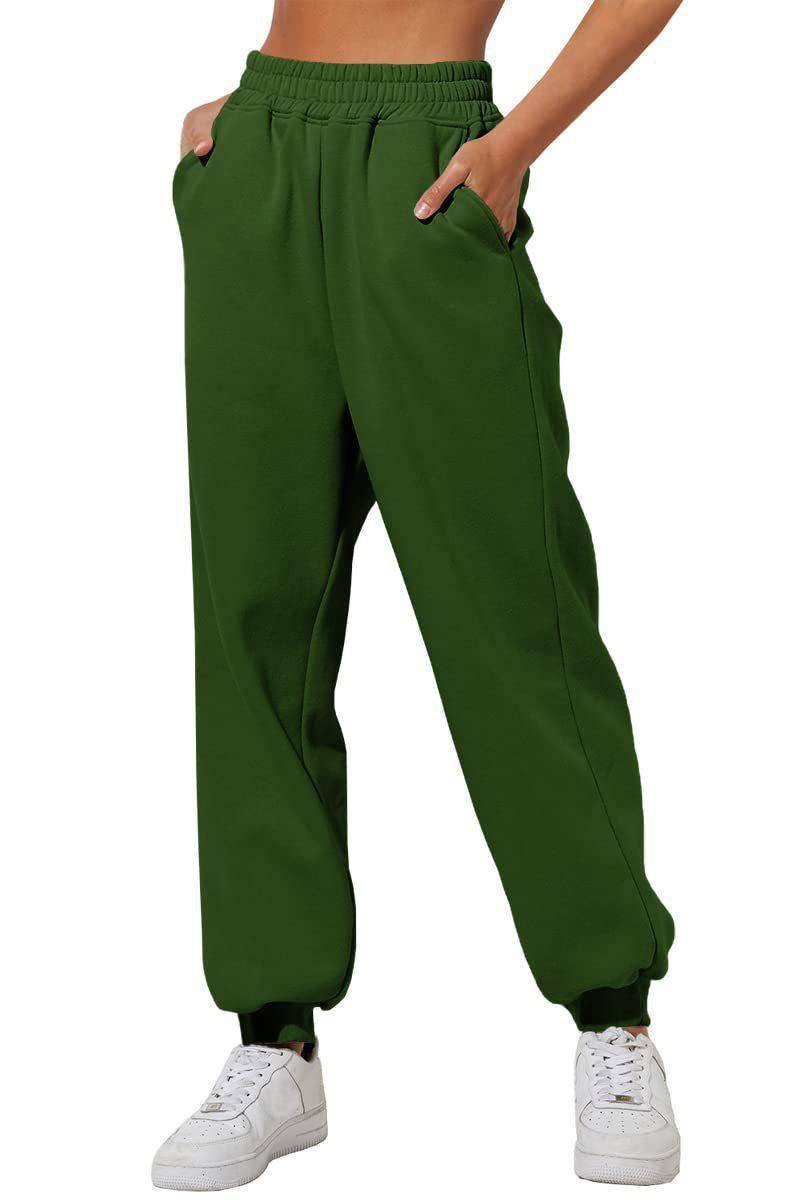 Women's Trousers With Pockets High Waist Loose Jogging Sports Pants Comfortable Casual Sweatshirt Pants - J Micheal