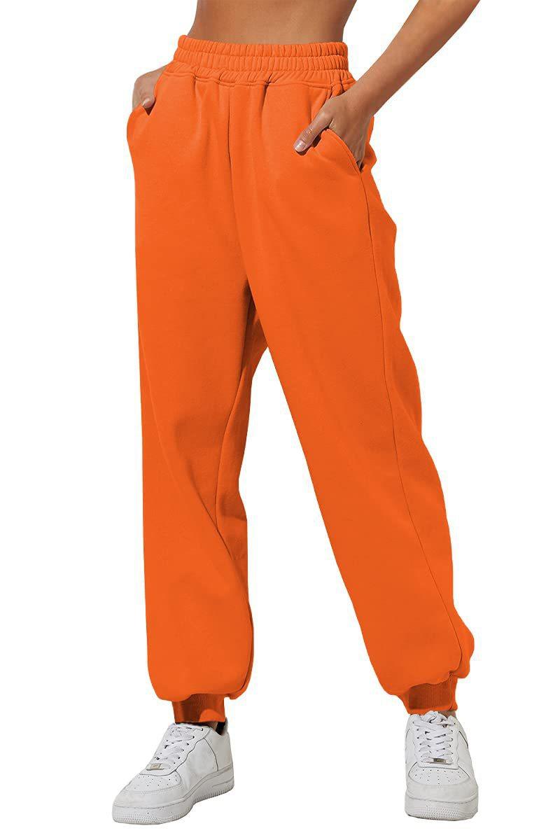 Women's Trousers With Pockets High Waist Loose Jogging Sports Pants Comfortable Casual Sweatshirt Pants - J Micheal