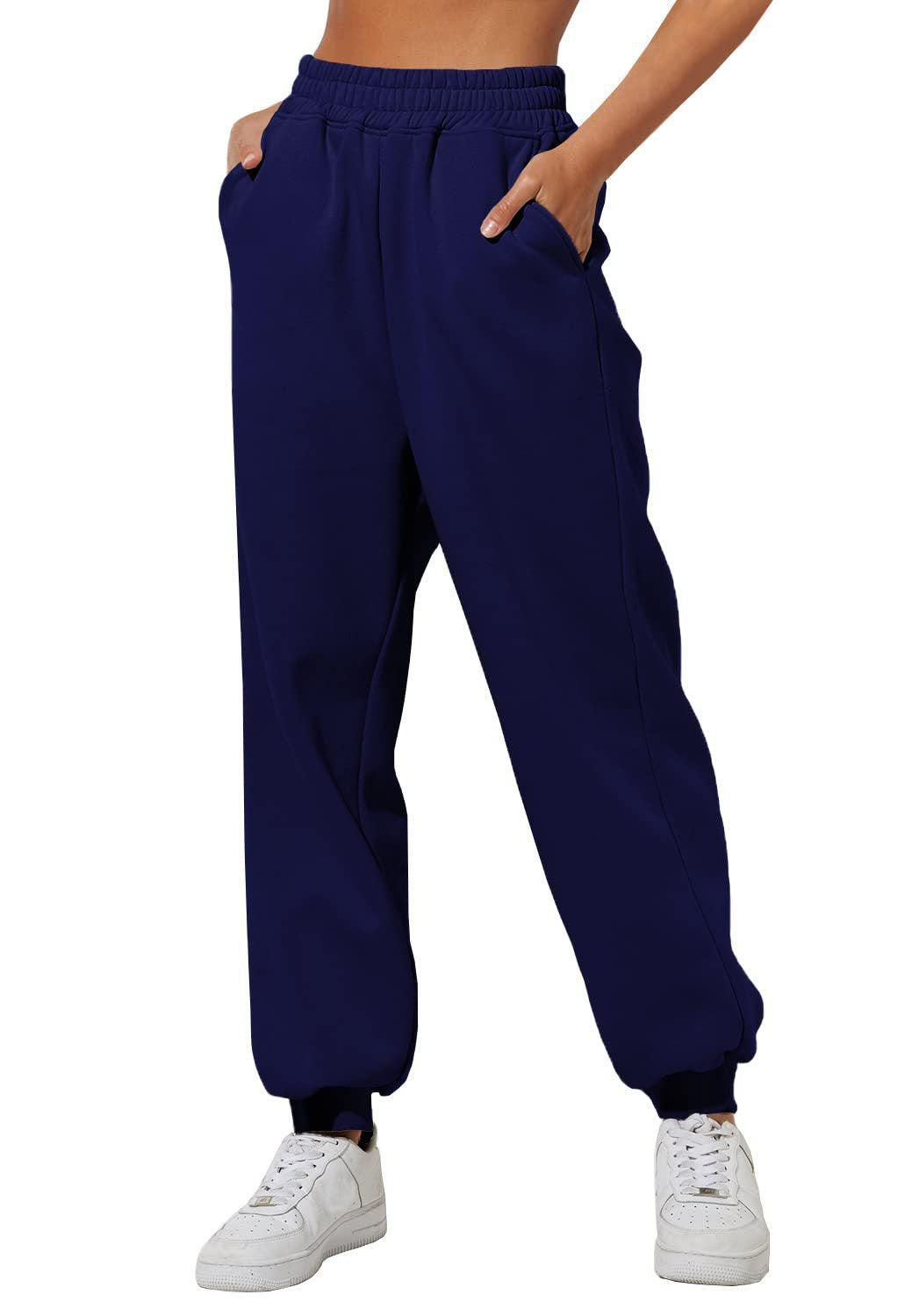 Women's Trousers With Pockets High Waist Loose Jogging Sports Pants Comfortable Casual Sweatshirt Pants - J Micheal