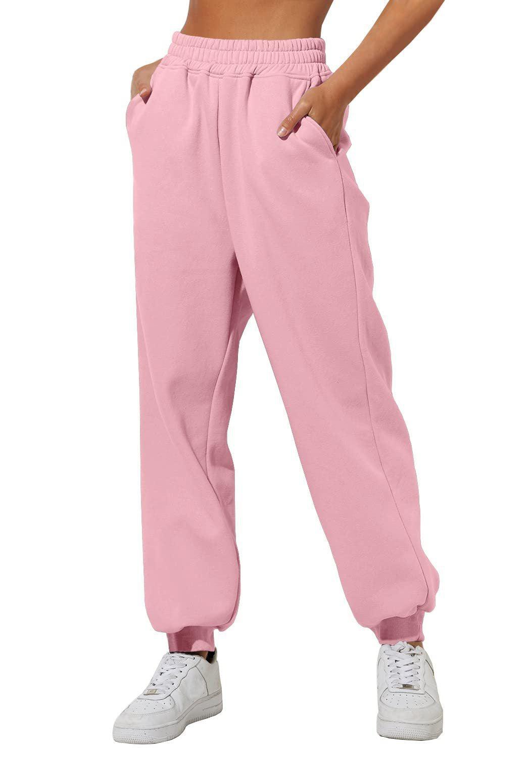 Women's Trousers With Pockets High Waist Loose Jogging Sports Pants Comfortable Casual Sweatshirt Pants - J Micheal