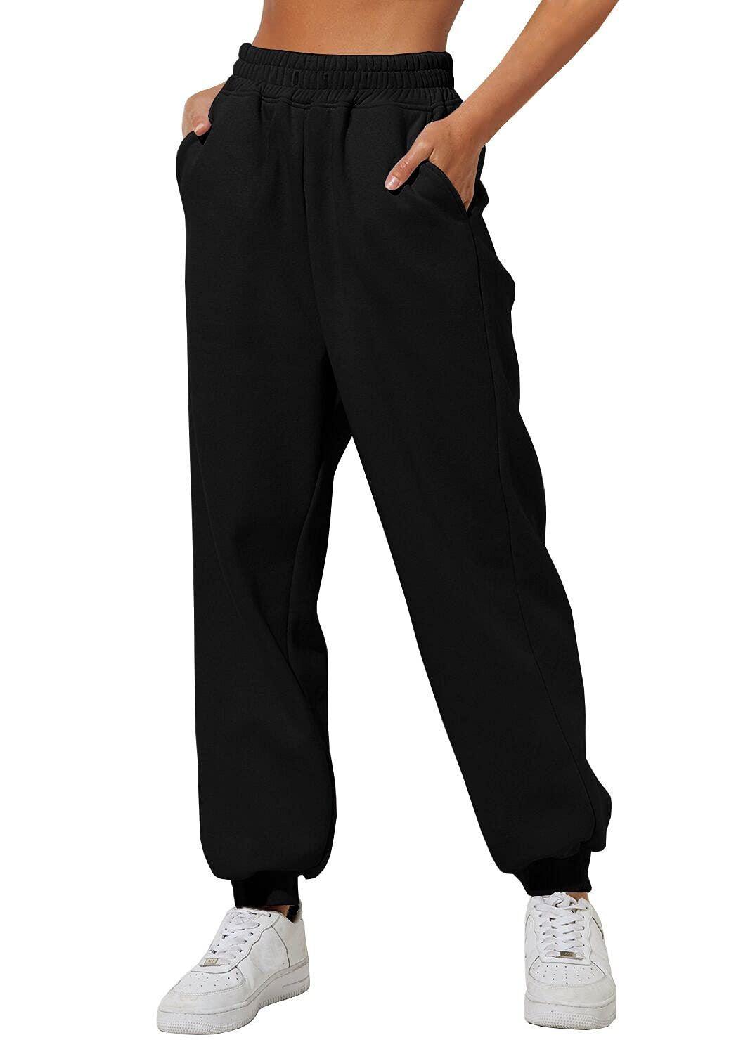 Women's Trousers With Pockets High Waist Loose Jogging Sports Pants Comfortable Casual Sweatshirt Pants - J Micheal
