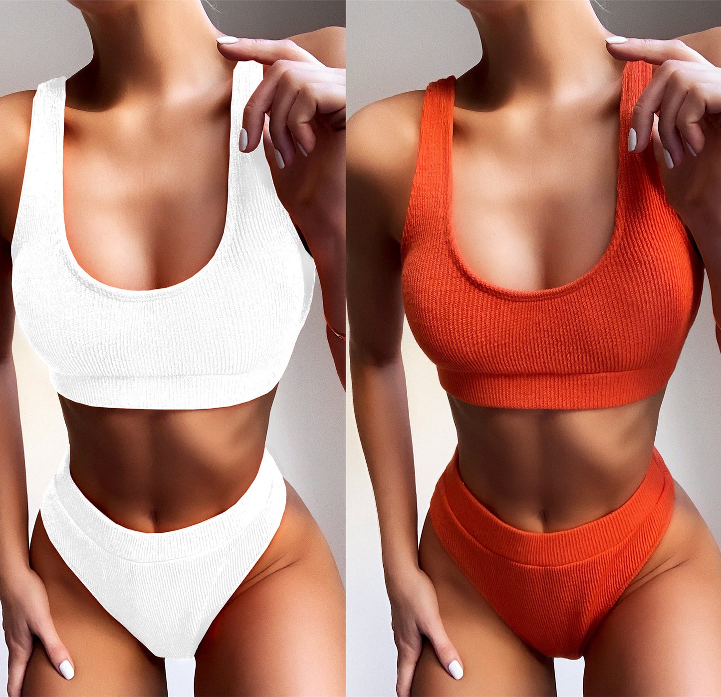 High waist swimsuit ladies split swimwear - J Micheal