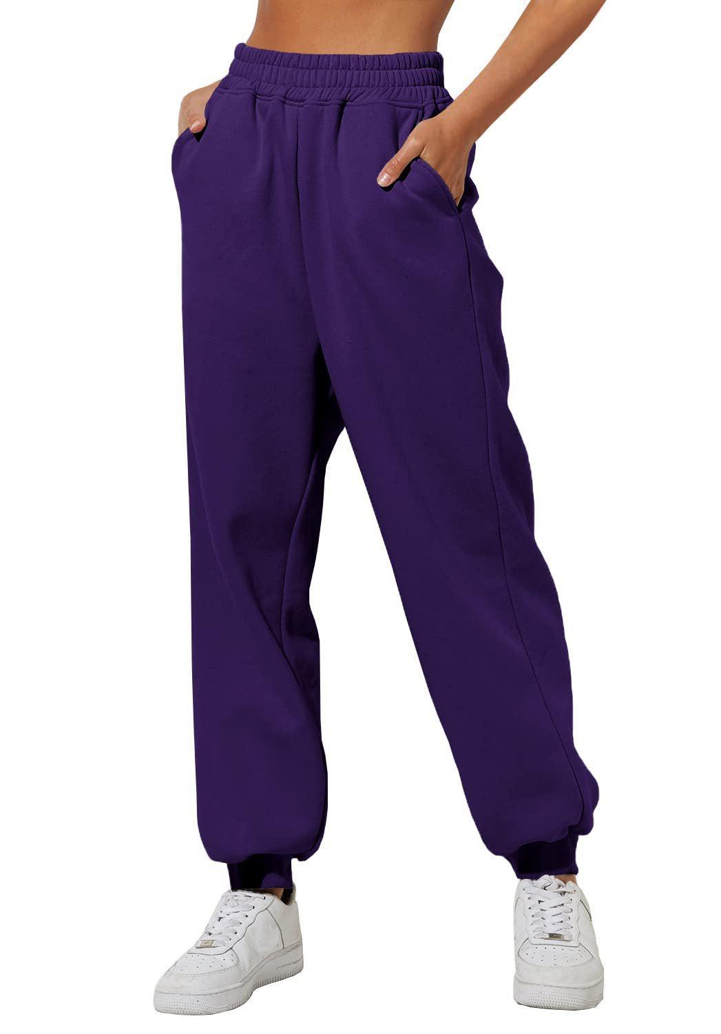 Women's Trousers With Pockets High Waist Loose Jogging Sports Pants Comfortable Casual Sweatshirt Pants - J Micheal