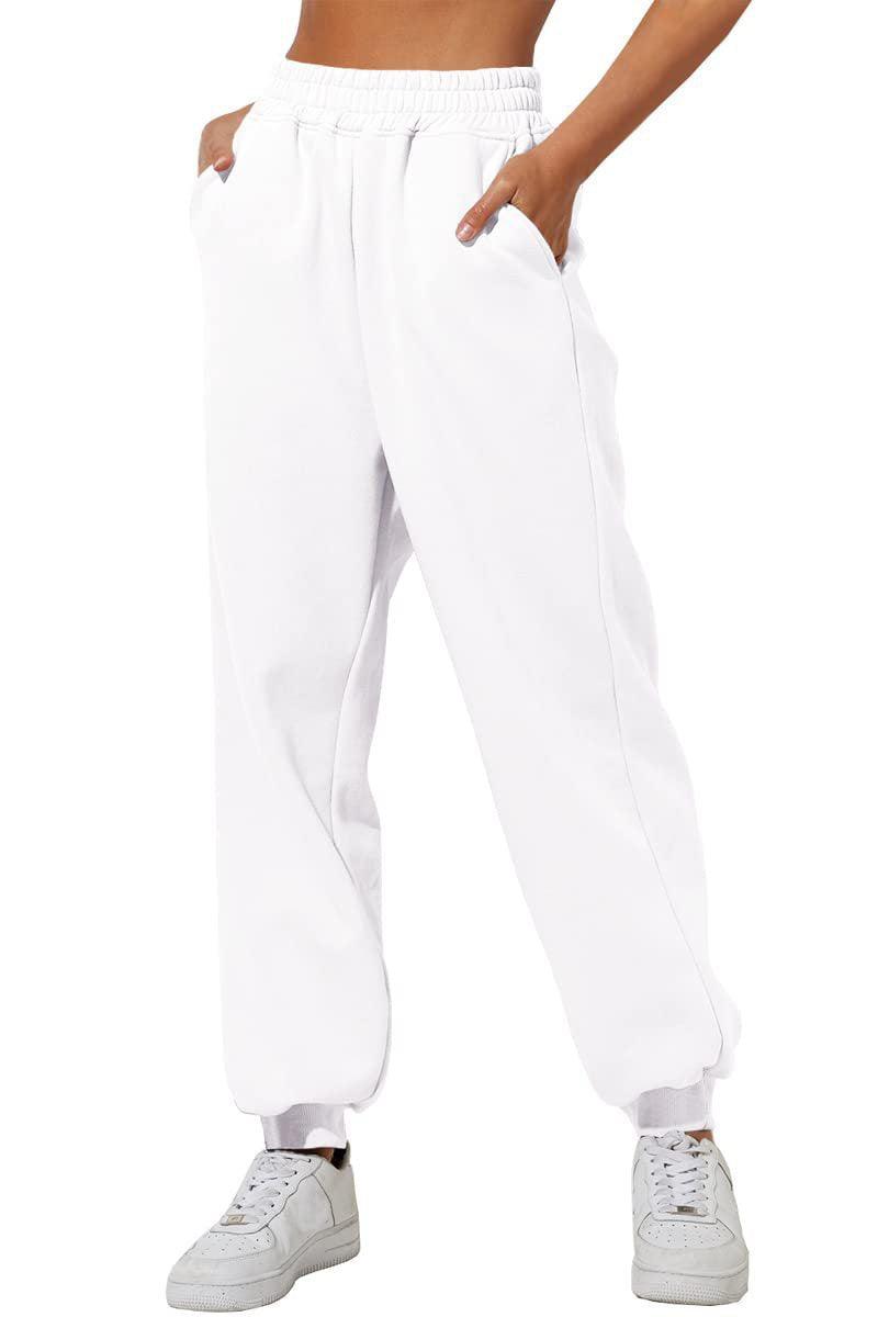 Women's Trousers With Pockets High Waist Loose Jogging Sports Pants Comfortable Casual Sweatshirt Pants - J Micheal
