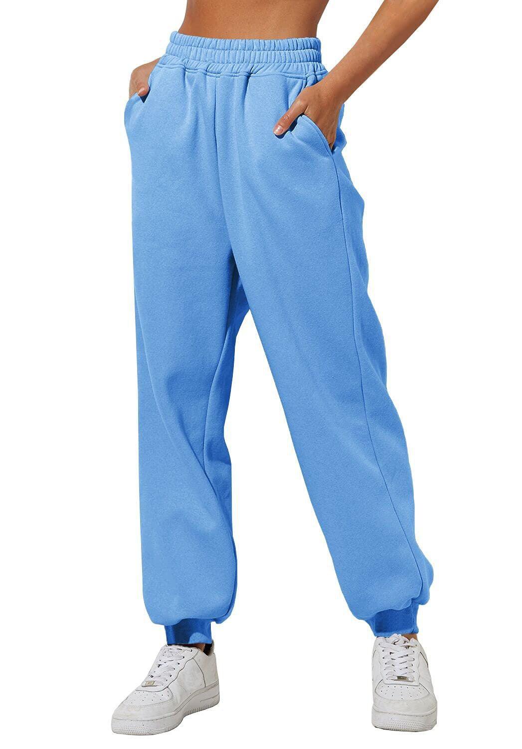 Women's Trousers With Pockets High Waist Loose Jogging Sports Pants Comfortable Casual Sweatshirt Pants - J Micheal