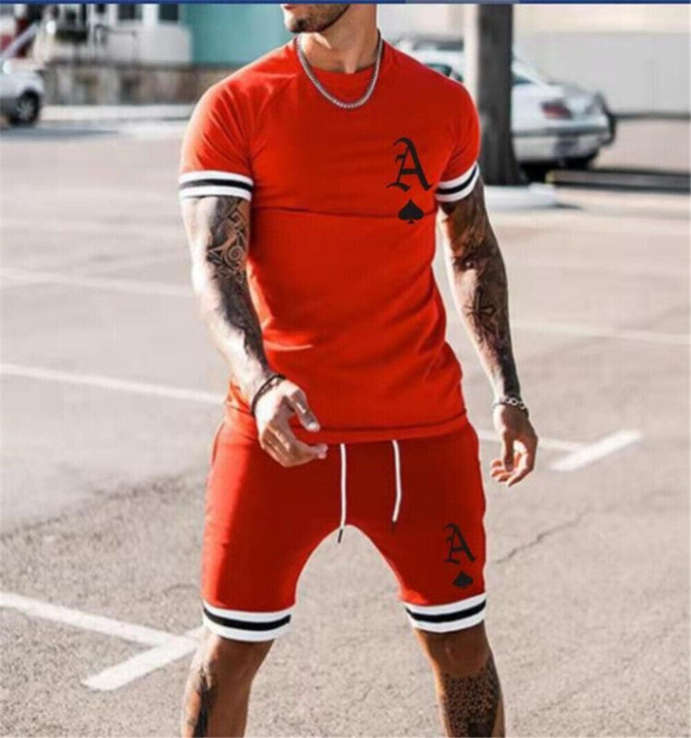 Summer Men's T-shirt And Shorts Fashion 3D Digital Print Set - J Micheal