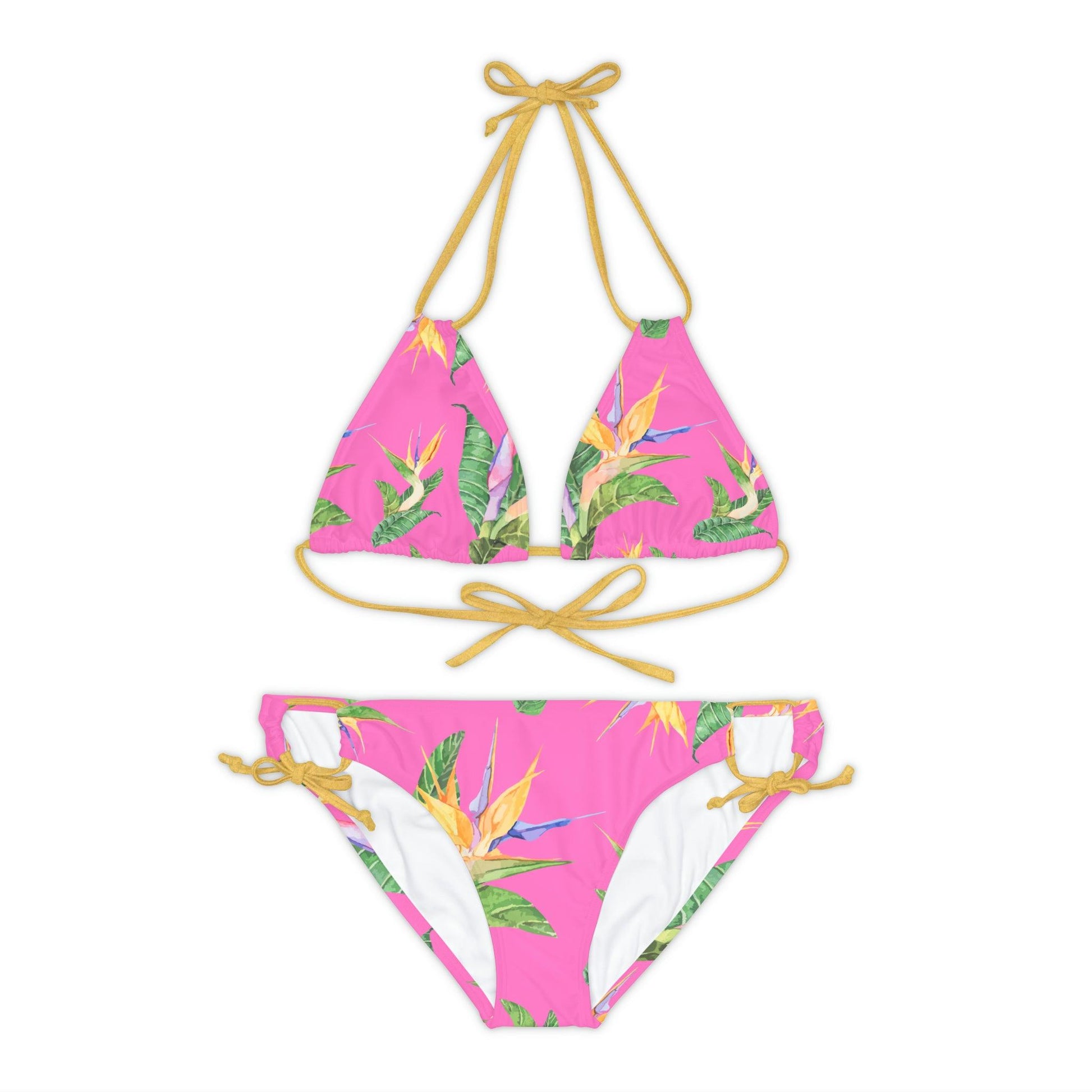 Strappy Bikini Set Tropical - J Micheal