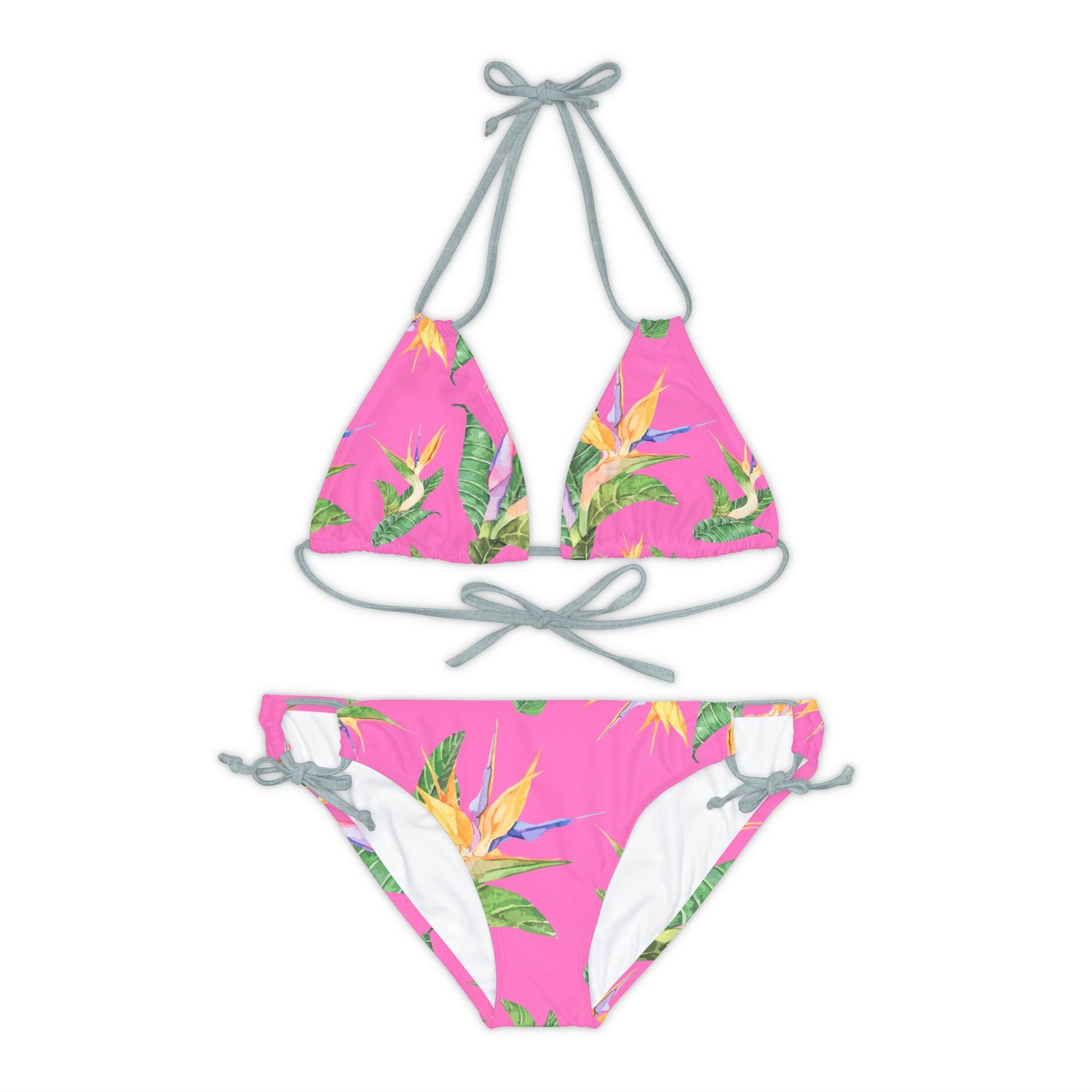 Strappy Bikini Set Tropical - J Micheal