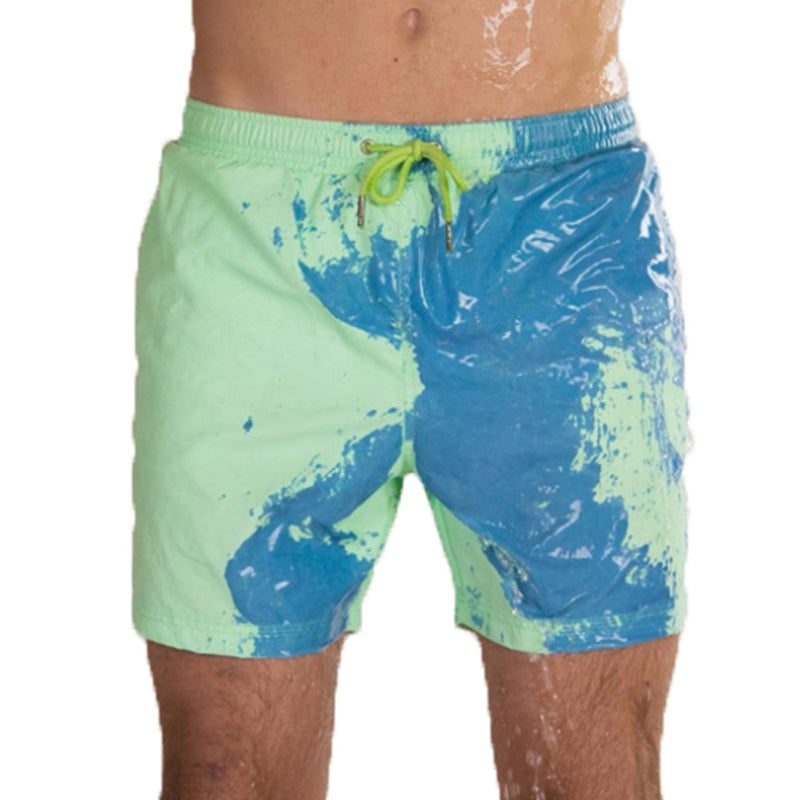 Magical Change Color Beach Shorts Summer Men Swimming Trunks Swimwear Swimsuit Quick Dry bathing shorts Beach Pant - J Micheal