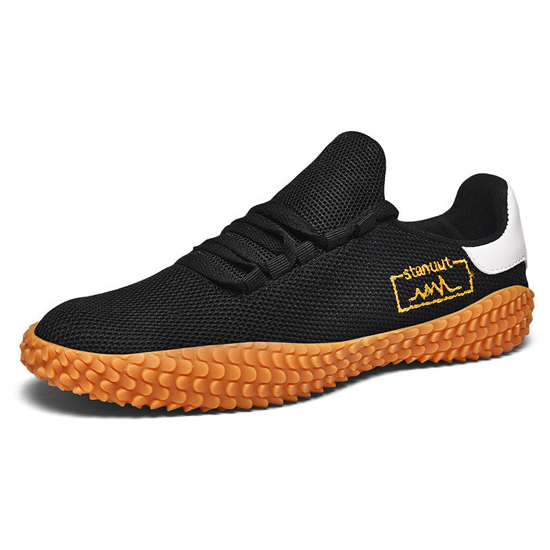 Spring and Summer Flying Woven Casual Shoes Large Men's Shoes Beathable Korean Forrest Gump Sneakers - J Micheal