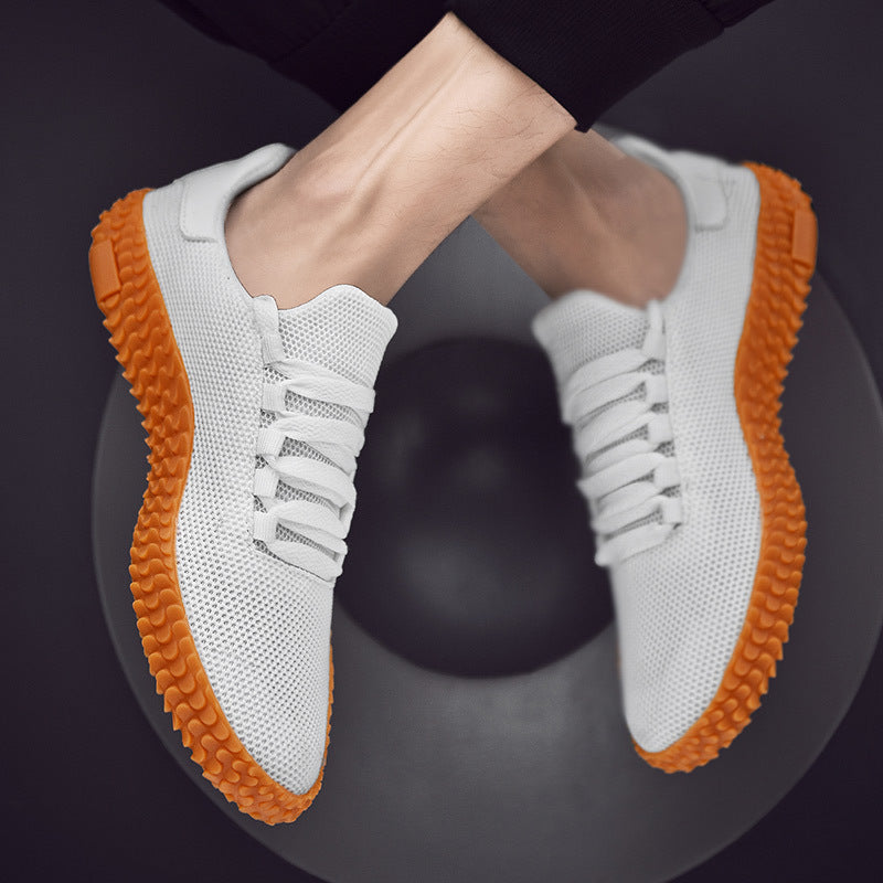Spring and Summer Flying Woven Casual Shoes Large Men's Shoes Beathable Korean Forrest Gump Sneakers - J Micheal