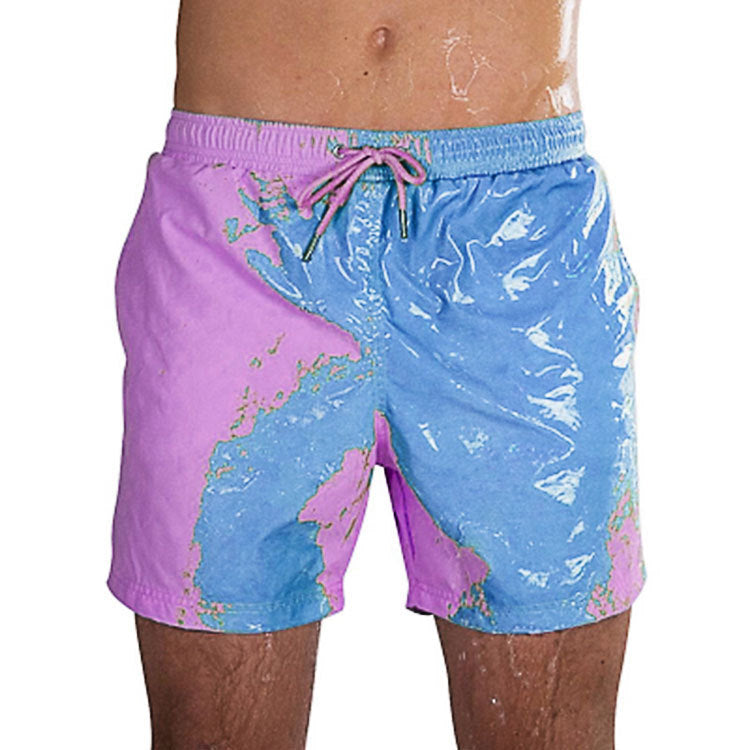 Magical Change Color Beach Shorts Summer Men Swimming Trunks Swimwear Swimsuit Quick Dry bathing shorts Beach Pant - J Micheal