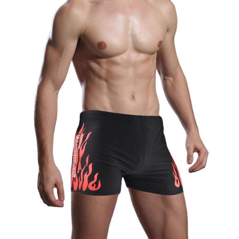 Swimming Trunks Swimwear New Style Men's Swimwear Flame Swimming Trunks - J Micheal