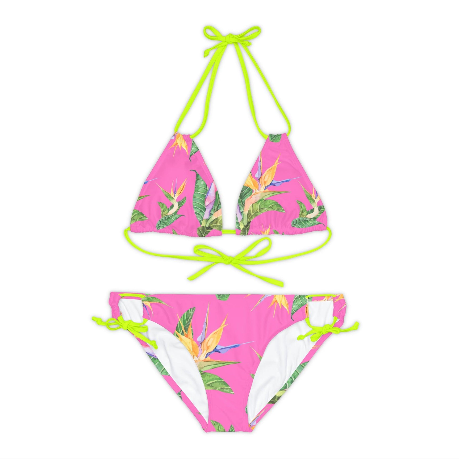 Strappy Bikini Set Tropical - J Micheal