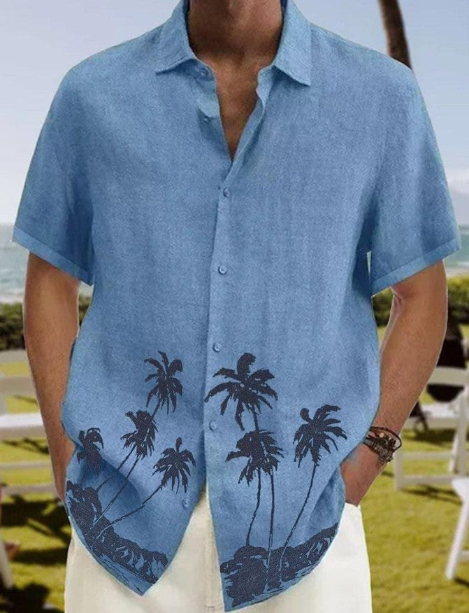 Men's Summer Fashion Trend Beach Casual Short Sleeve - J Micheal