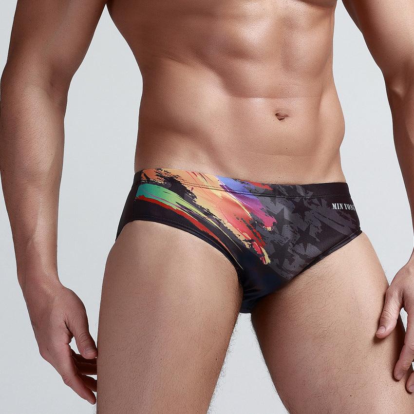 Men's Swimwear Triangle Swimming Shorts Professional Swimming Trunks - J Micheal