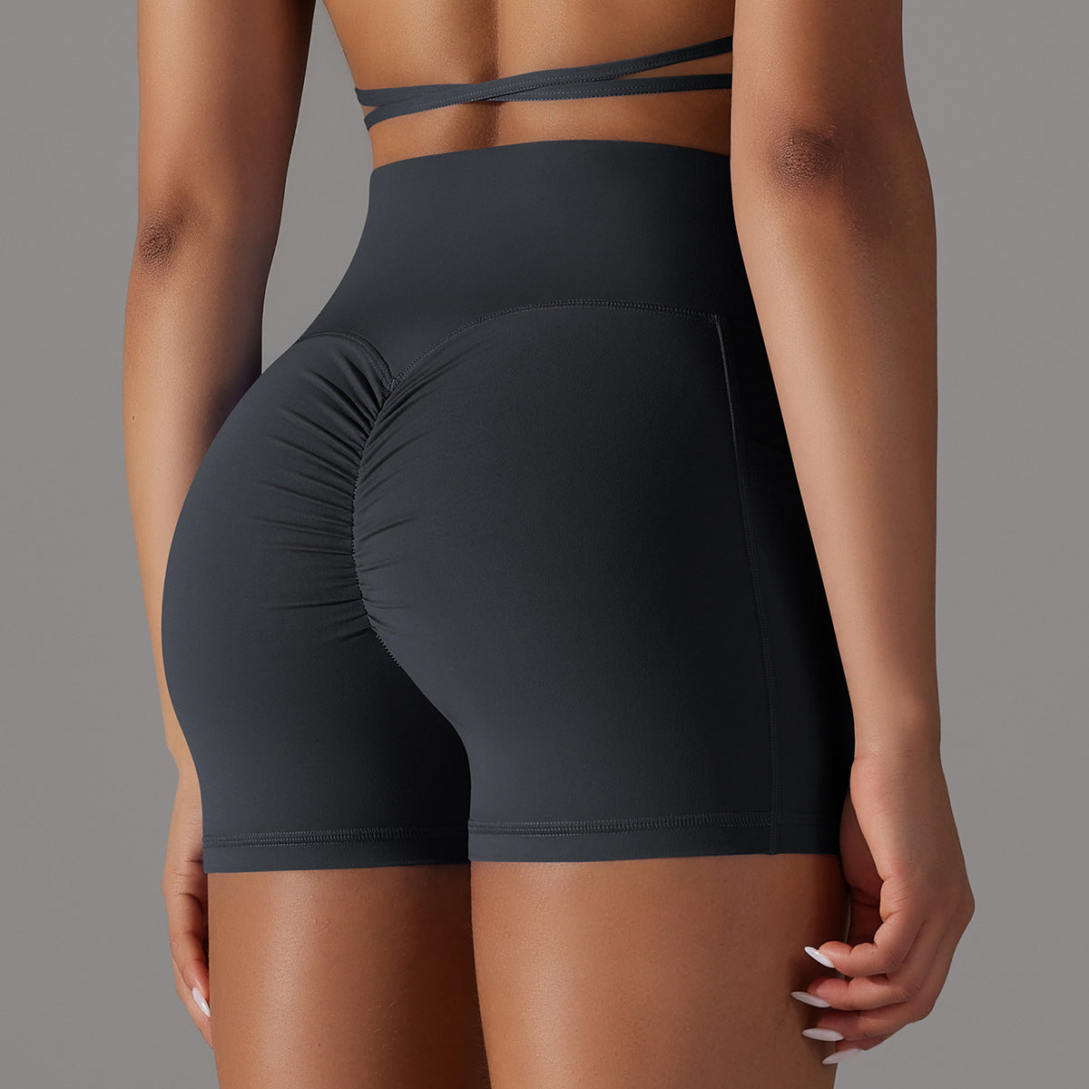 Yoga Shorts With Phone Pocket Design Fitness Sports Pants For Women Clothing - J Micheal