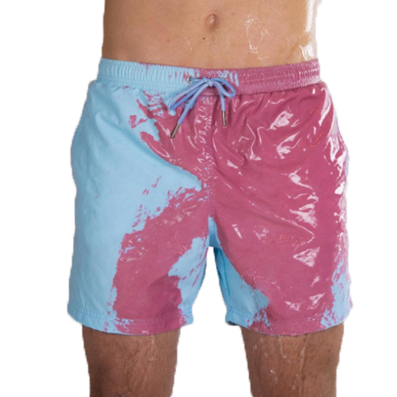 Magical Change Color Beach Shorts Summer Men Swimming Trunks Swimwear Swimsuit Quick Dry bathing shorts Beach Pant - J Micheal