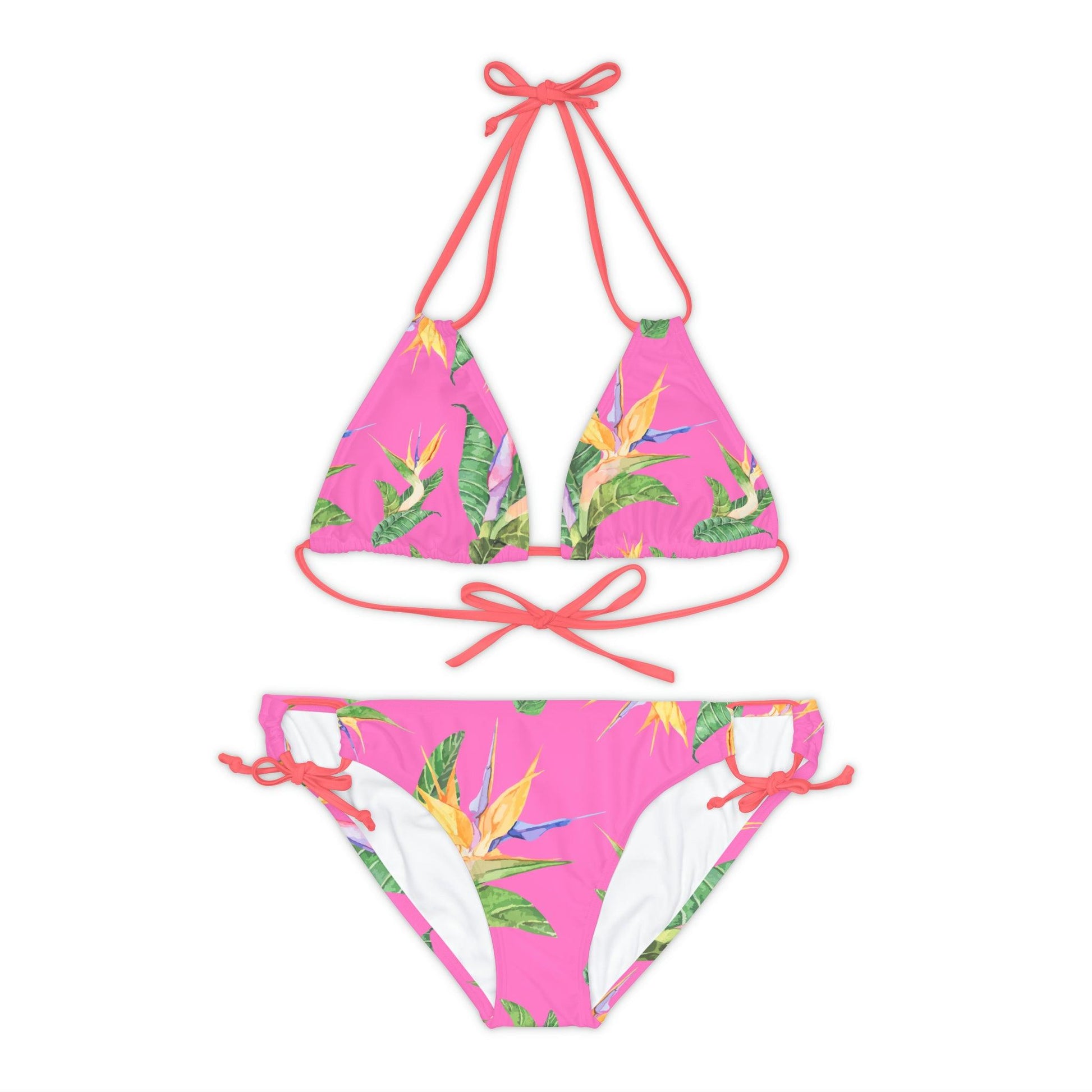 Strappy Bikini Set Tropical - J Micheal