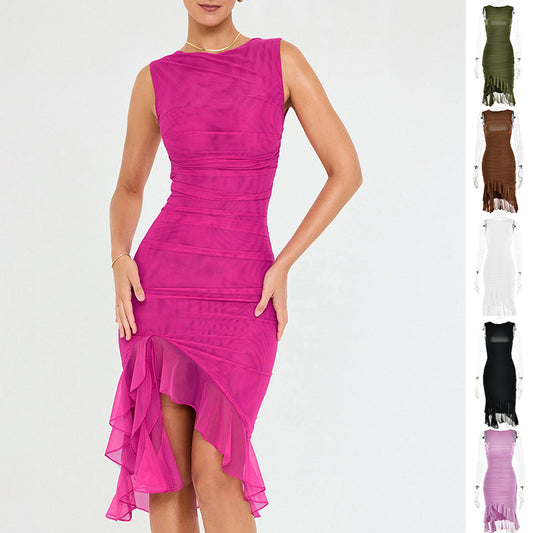 Summer Slim Skinny Sleeveless Dress For Women Fashion Party Club Dresses - J Micheal