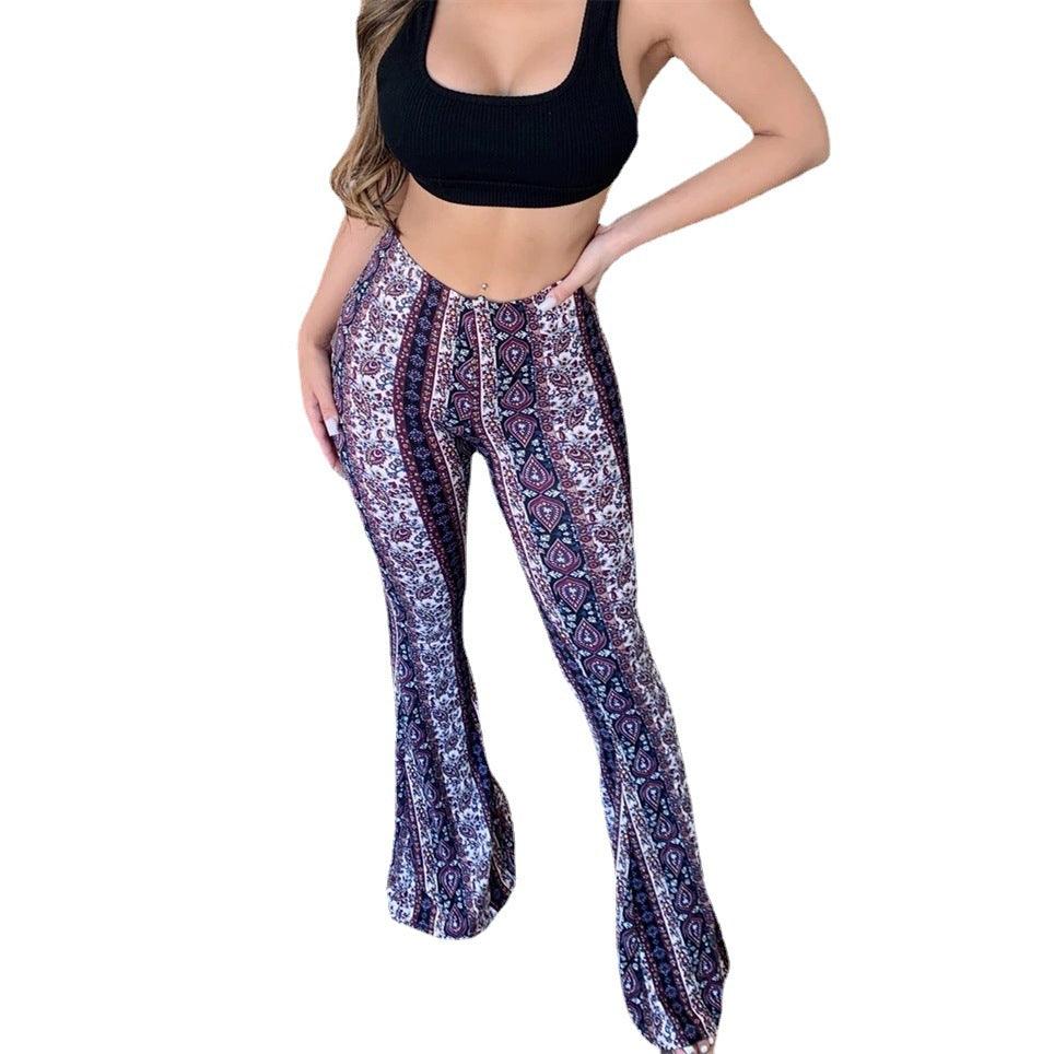 High Elastic Tight Women's Pants Slim Sexy Print Trousers Womens Clothing - J Micheal