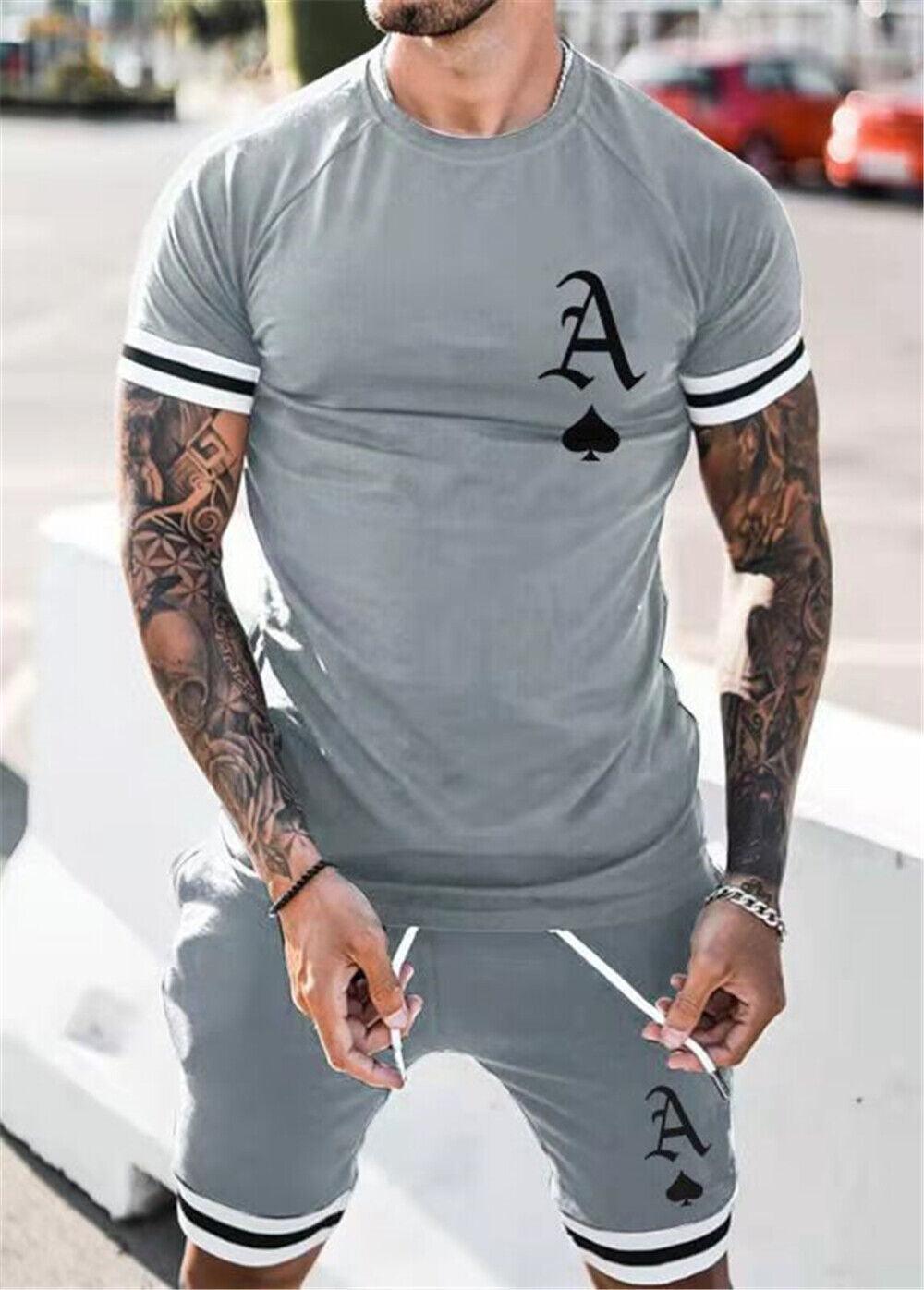 Summer Men's T-shirt And Shorts Fashion 3D Digital Print Set - J Micheal