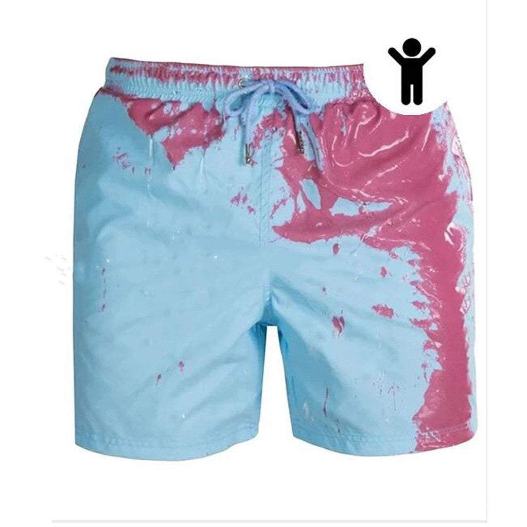 Magical Change Color Beach Shorts Summer Men Swimming Trunks Swimwear Swimsuit Quick Dry bathing shorts Beach Pant - J Micheal