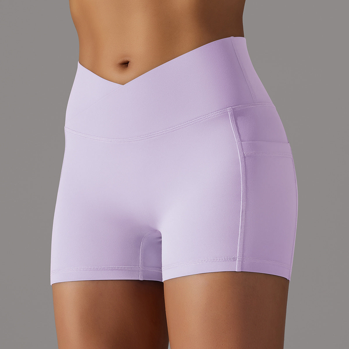Yoga Shorts With Phone Pocket Design Fitness Sports Pants For Women Clothing - J Micheal