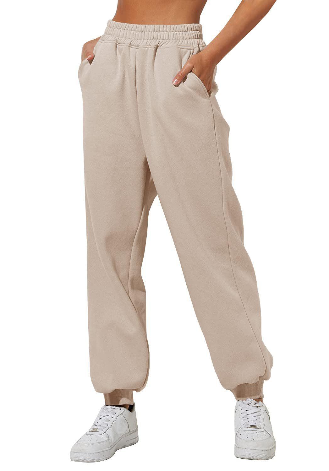 Women's Trousers With Pockets High Waist Loose Jogging Sports Pants Comfortable Casual Sweatshirt Pants - J Micheal