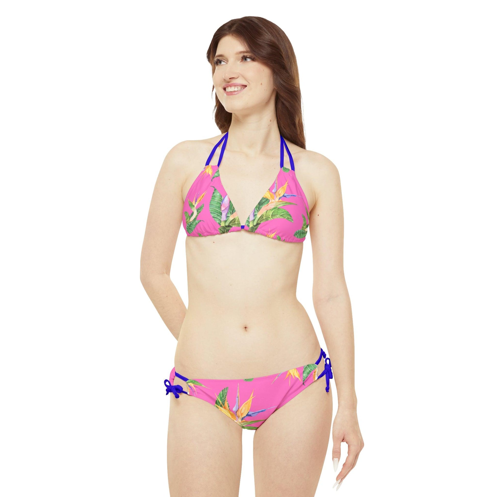 Strappy Bikini Set Tropical - J Micheal
