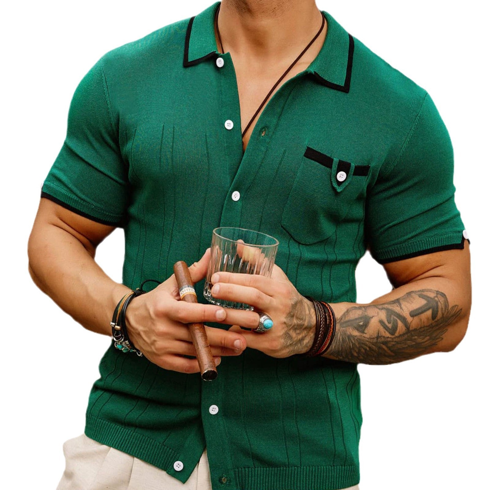 Men's Business Casual Pocket Sweater - J Micheal