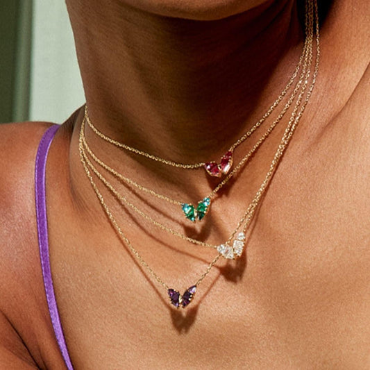 Stainless Steel Necklace Crystal Pendant - J Micheal
