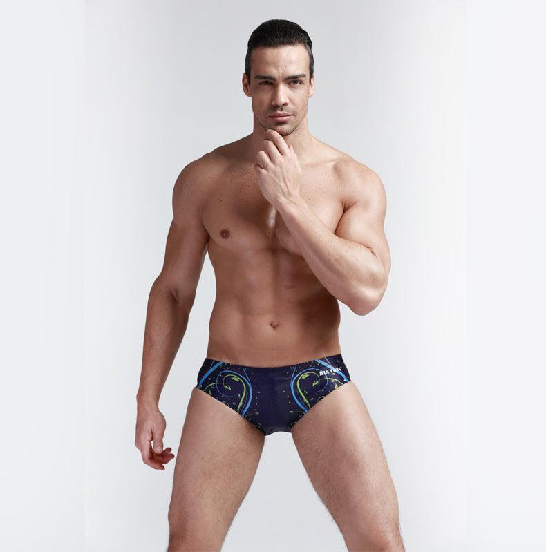Men's Swimwear Triangle Swimming Shorts Professional Swimming Trunks - J Micheal