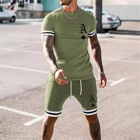 Summer Men's T-shirt And Shorts Fashion 3D Digital Print Set - J Micheal