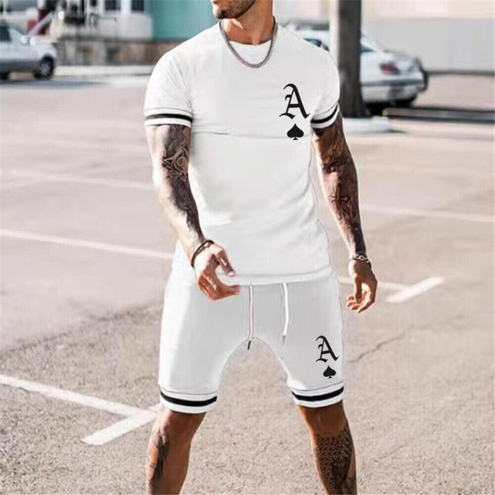 Summer Men's T-shirt And Shorts Fashion 3D Digital Print Set - J Micheal