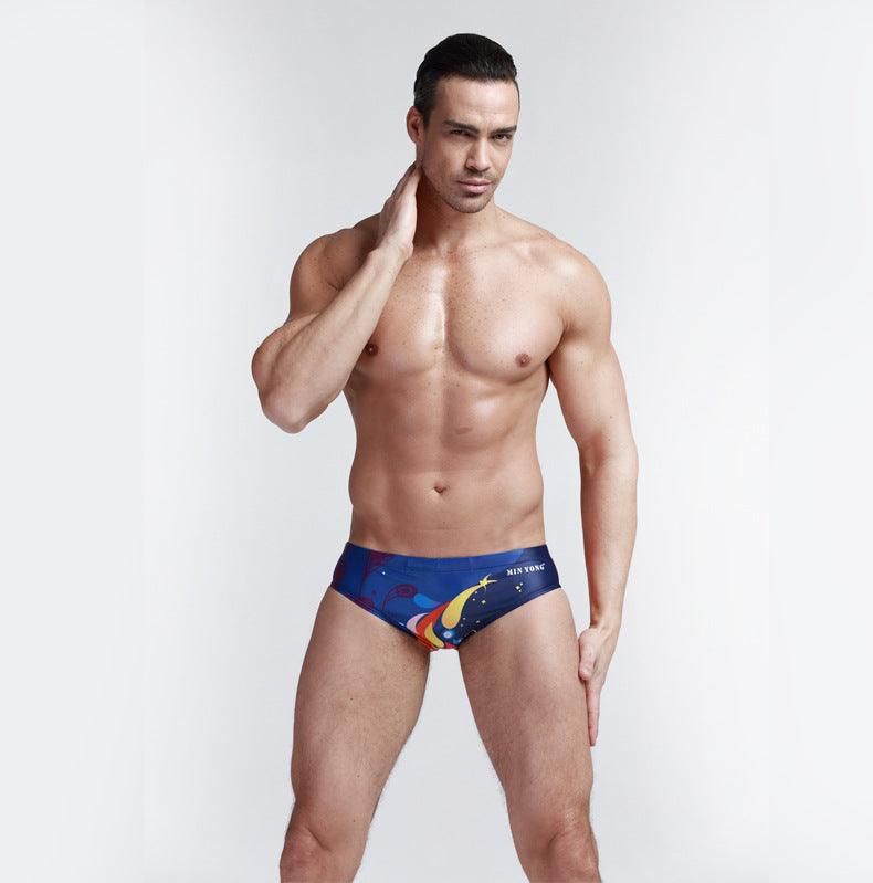 Men's Swimwear Triangle Swimming Shorts Professional Swimming Trunks - J Micheal