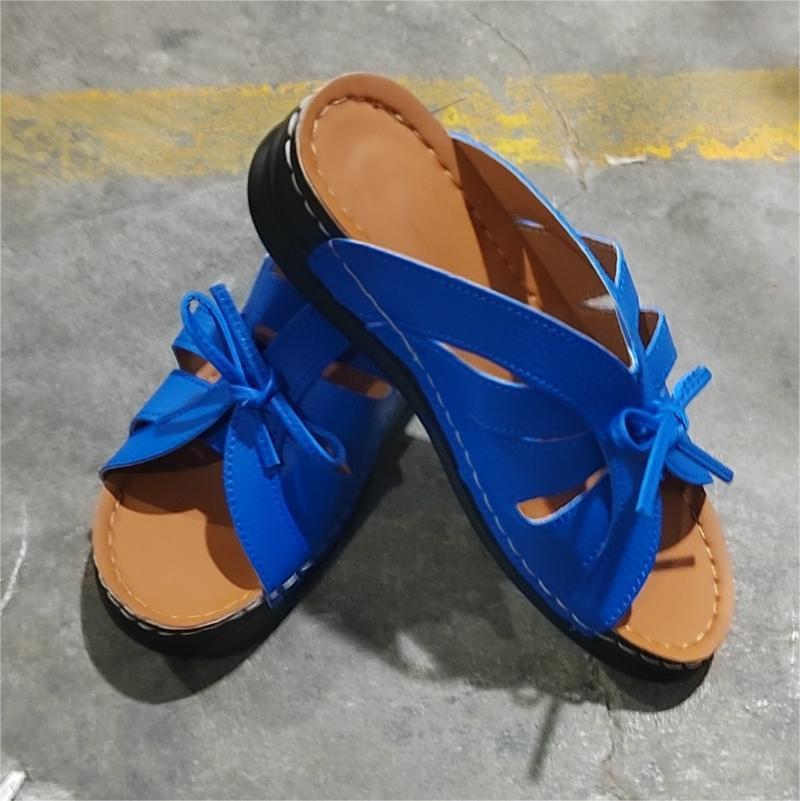 New Roman Shoes For Women Lace-up Platform Wedges Sandals Summer Fashion Slides Casual Vacation Beach Slippers - J Micheal