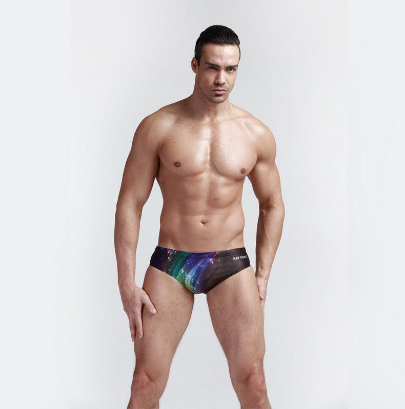 Men's Swimwear Triangle Swimming Shorts Professional Swimming Trunks - J Micheal